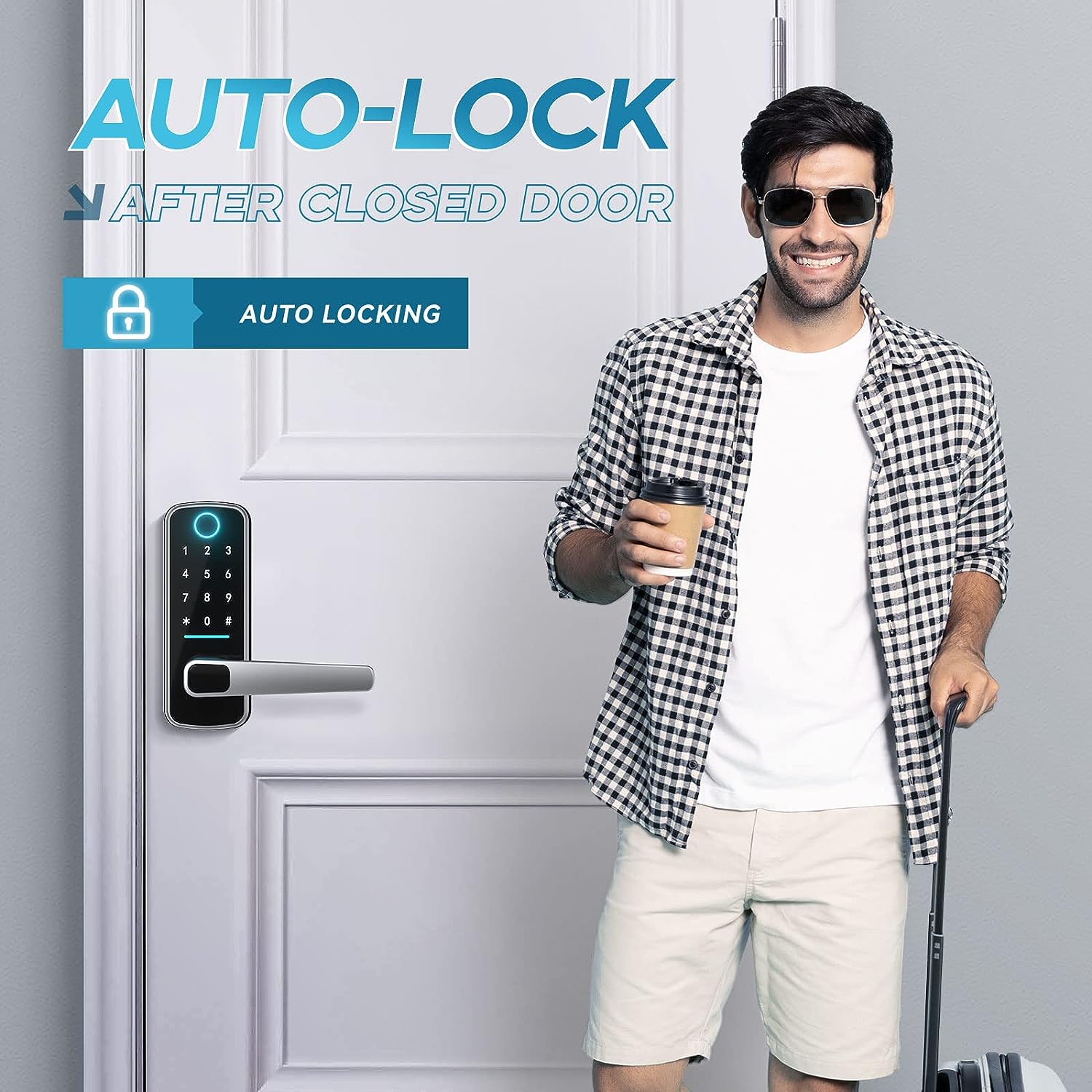 Smart door locks
              Keyless entry locks
              Home security technology 