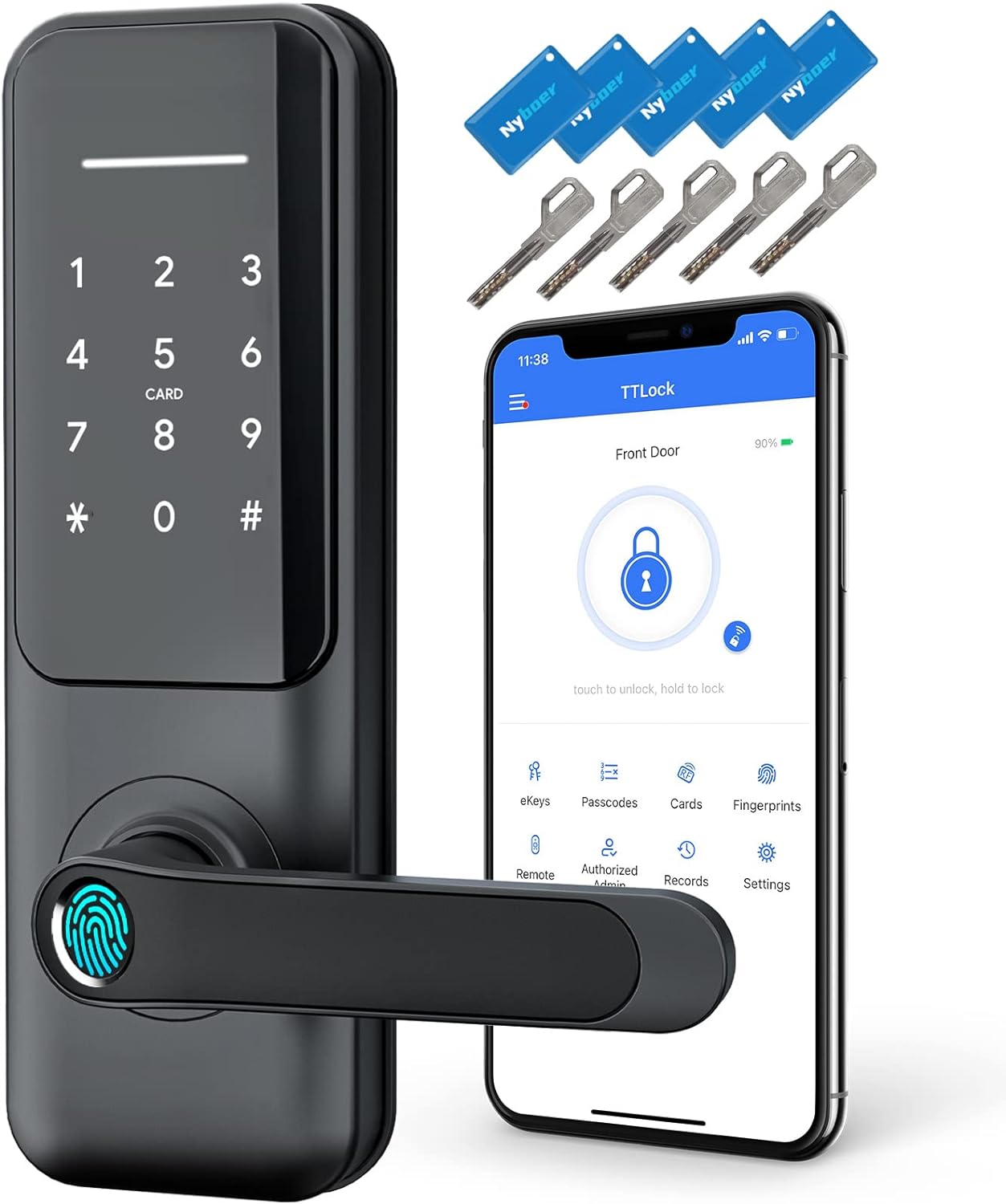 Smart door locks
                             Keyless entry locks
                             Home security technology 